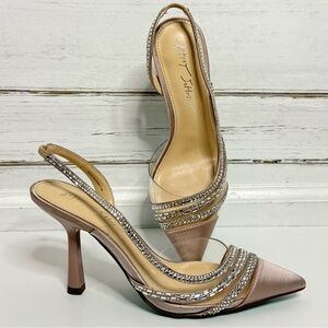 Betsey Johnson Dora Embellished Slingback Heels
